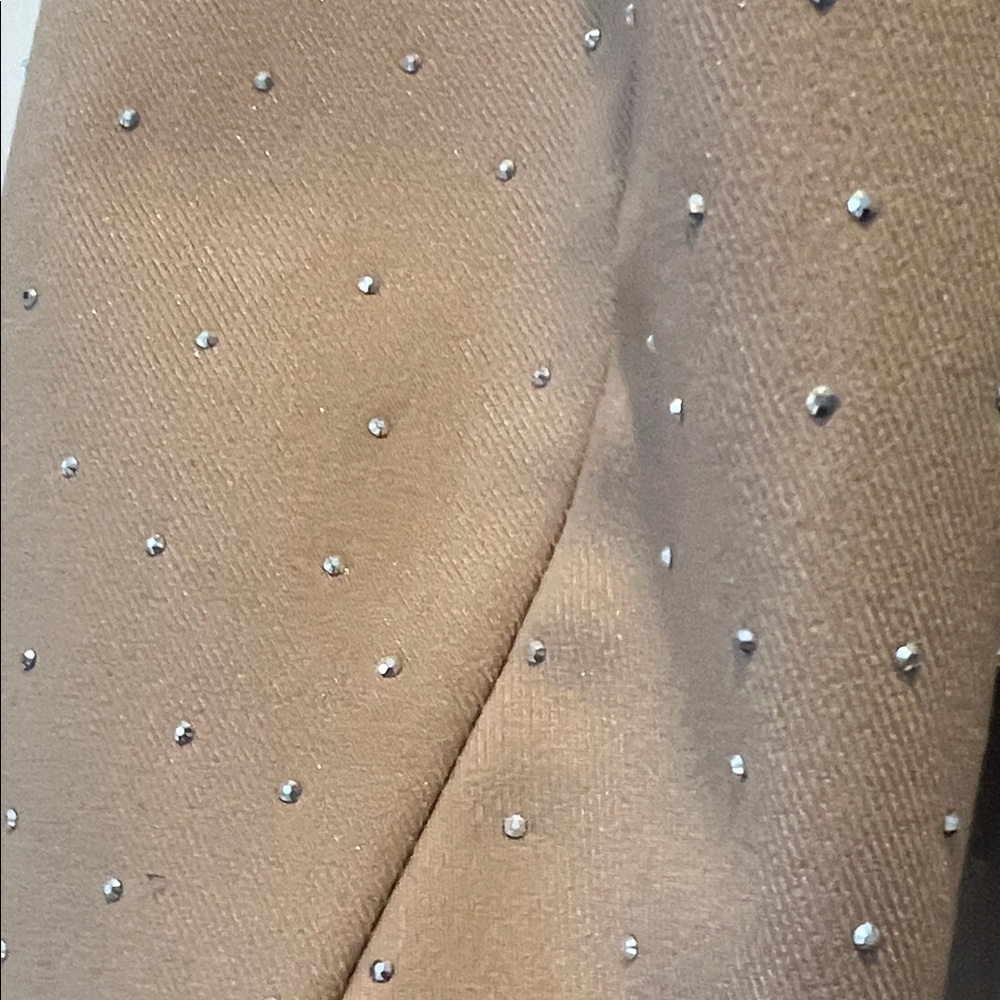NWOT Zara Tan Women's Blazer with Subtle Studs Size XS - Picture 5 of 8